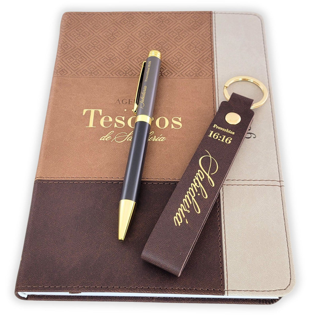 AGENDA 2026: TESOROS DE SABIDURÍA COLOR CAFÉ