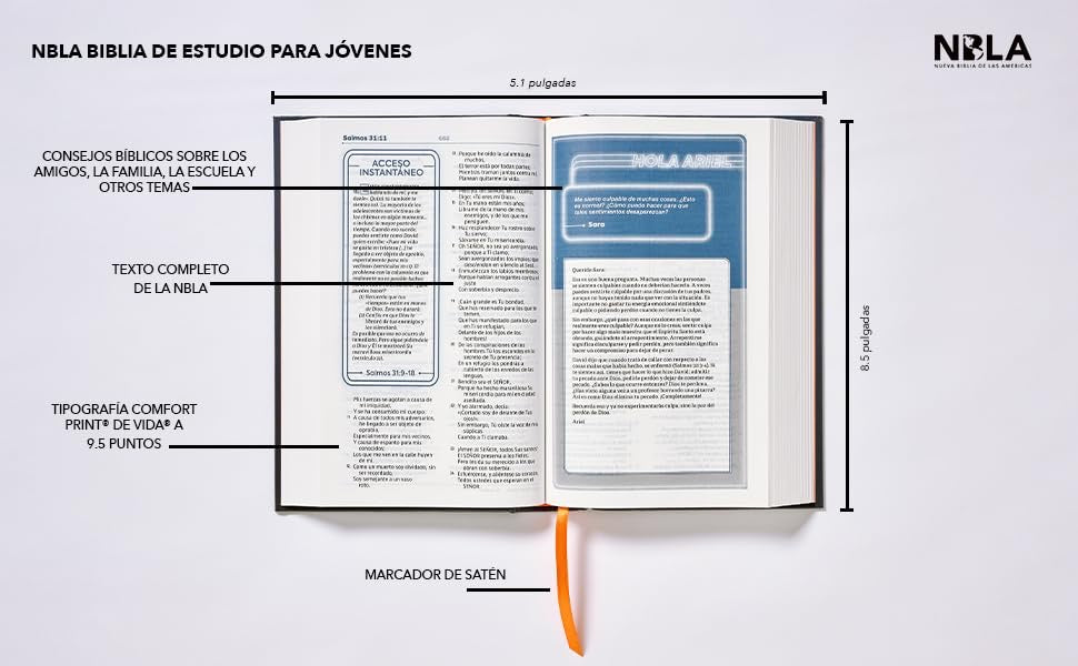 NBLA: BIBLIA DE ESTUDIO PARA JÓVENES