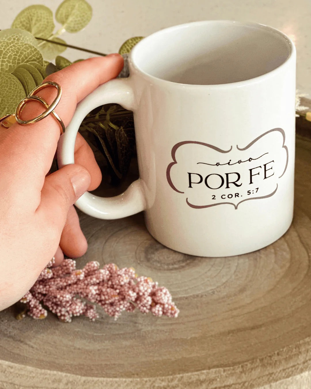 TAZA MINIMALISTA: VIVO POR FE