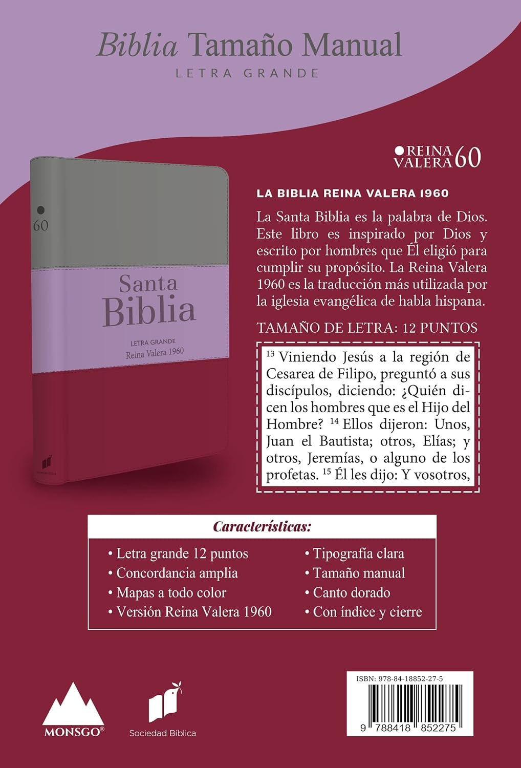 RVR60: BIBLIA LETRA GRANDE TAMAÑO MANUAL