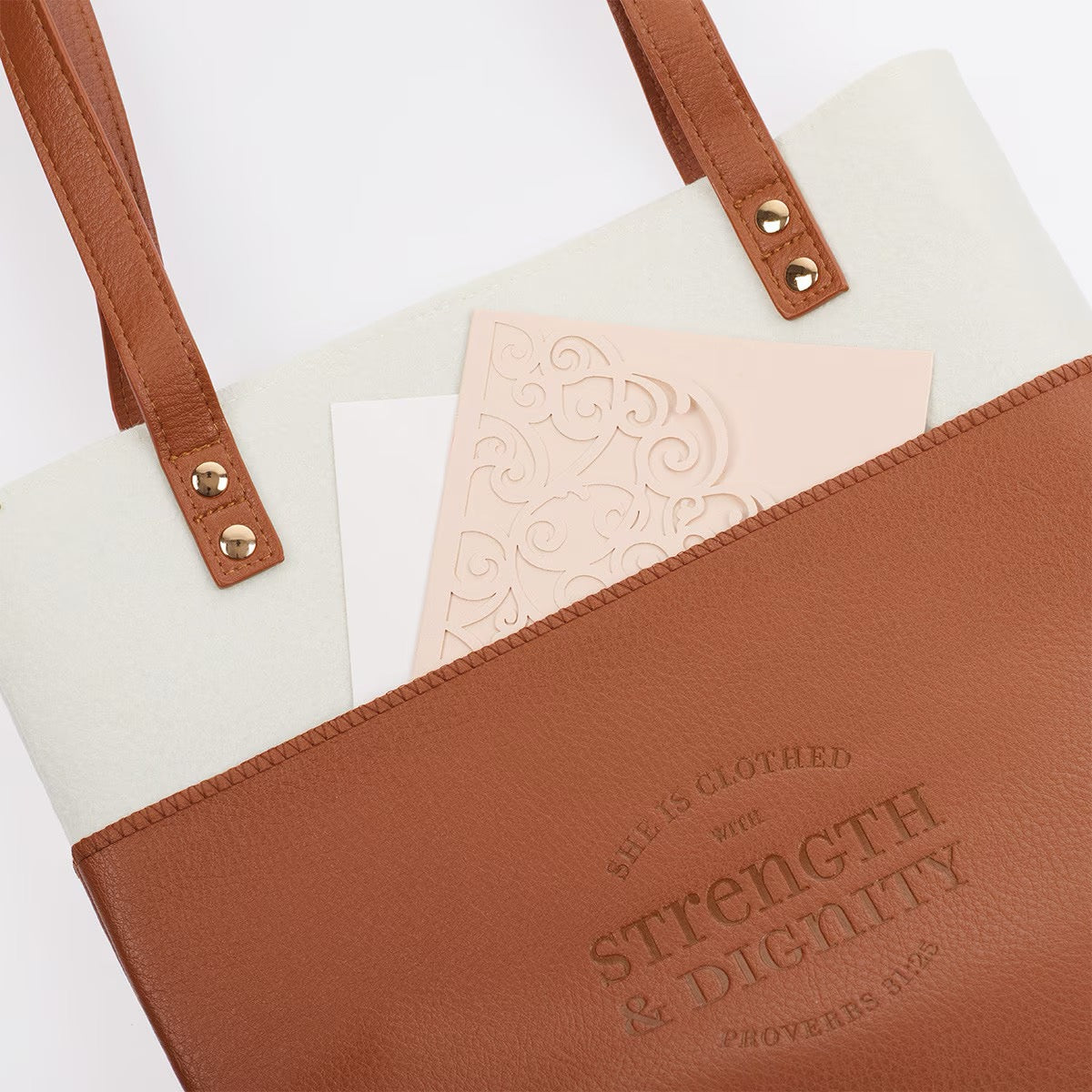 BOLSO DE MANO: STRENGTH & DIGNITY