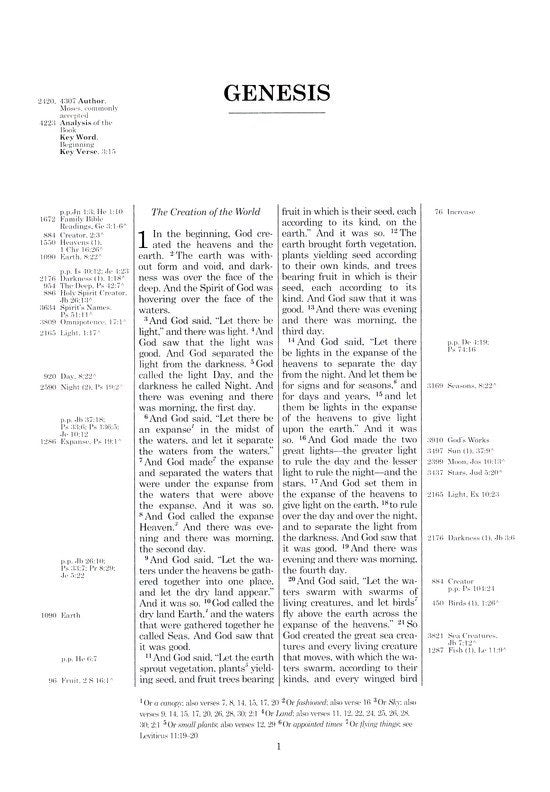 THOMPSON CHAIN REFERENCE BIBLE