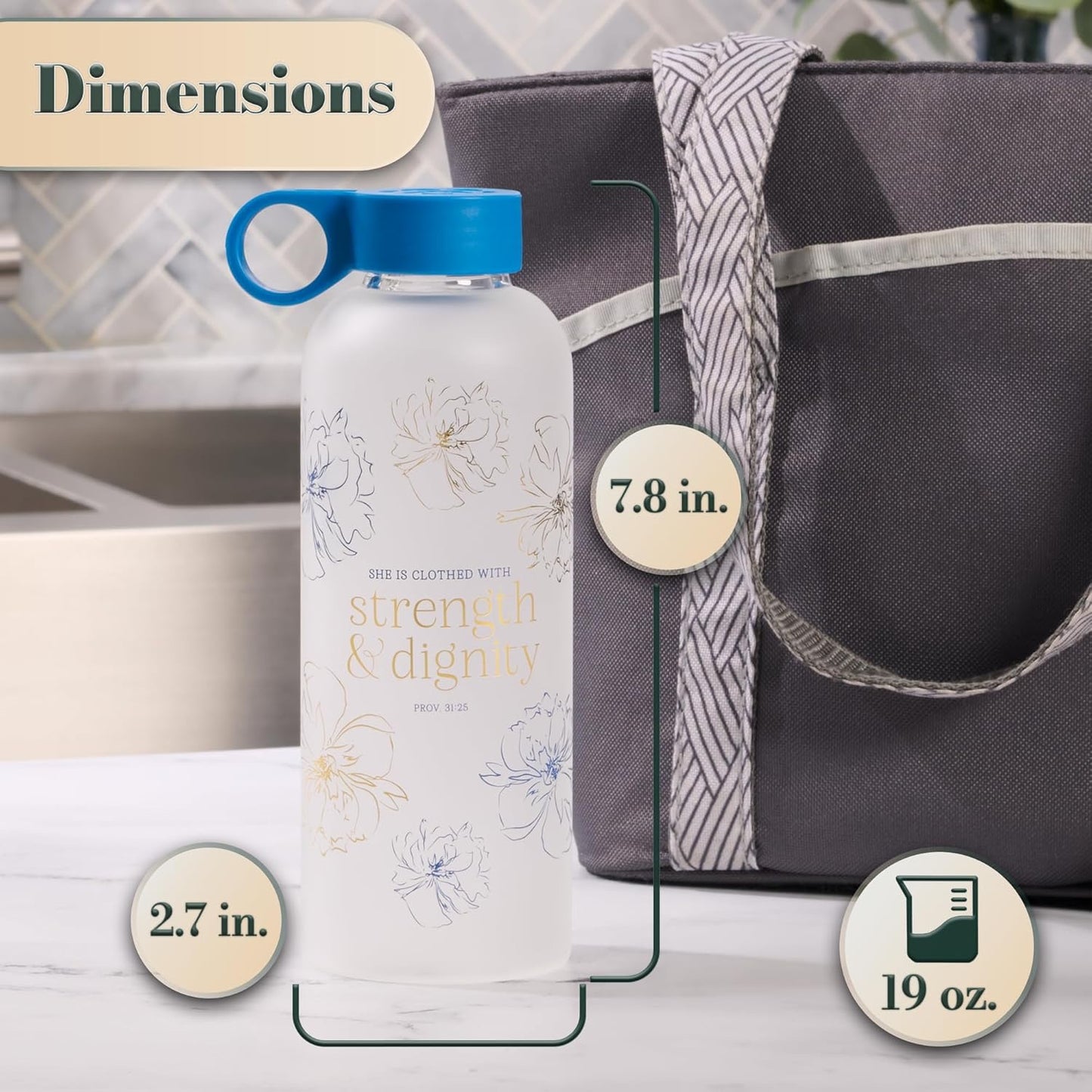 BOTELLA DE CRISTAL: STRENGH & DIGNITY