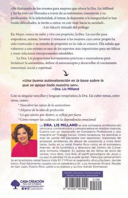 MUJER CONOCE TU VALOR Y VIVE CON PROPOSITO