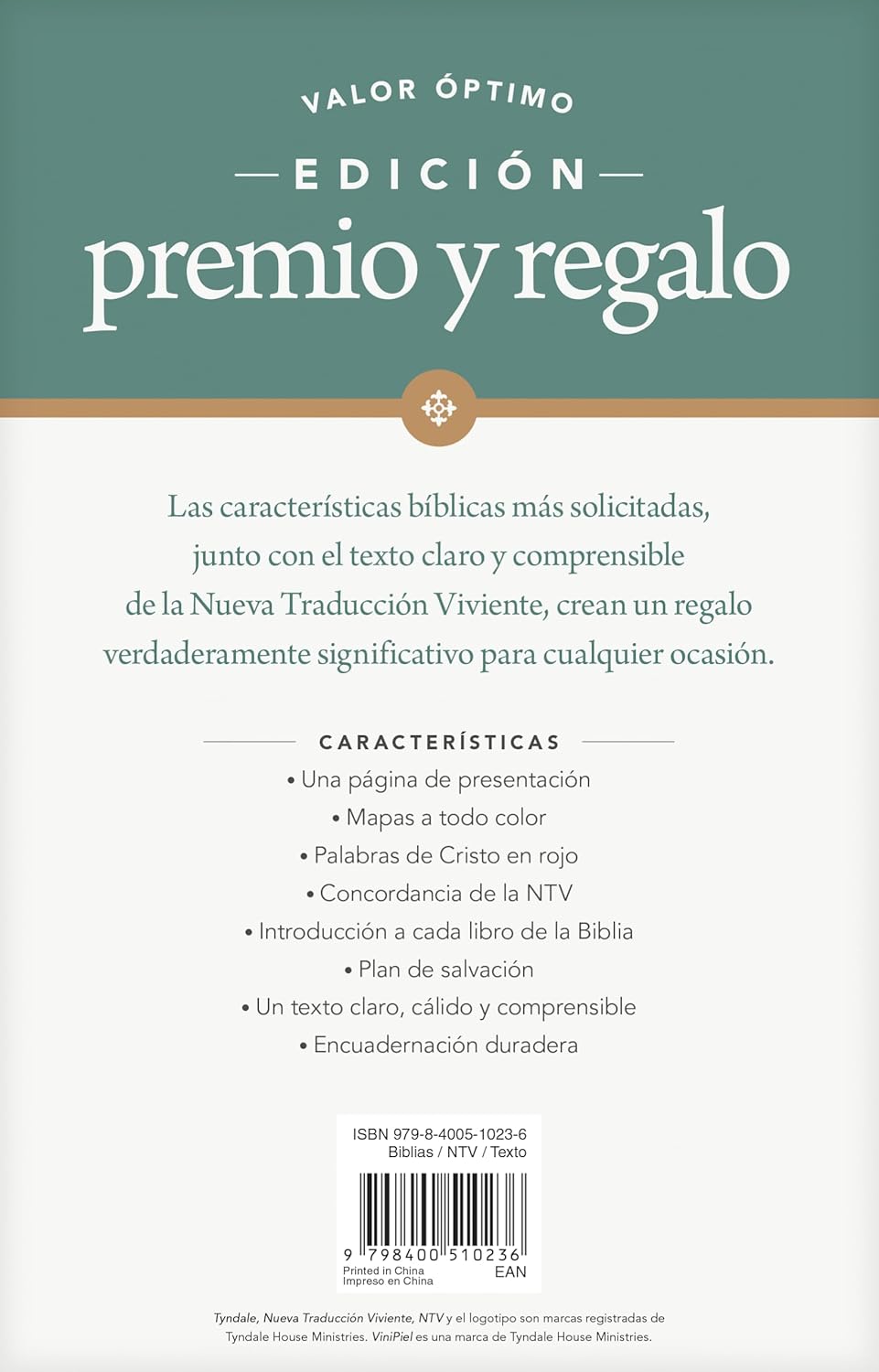 NTV: SANTA BIBLIA EDICIÓN PREMIO Y REGALO