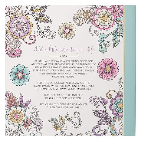 LIBRO DE COLOREAR: BE STILL & KNOW