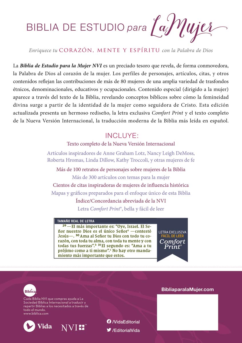 NVI: BIBLIA DE ESTUDIO PARA LA MUJER