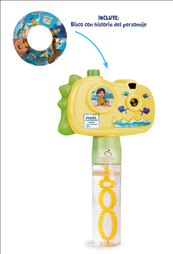 JUEGO 3 EN 1: CÁMARA, PROYECTOR, BURBUJAS