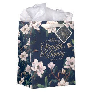 BOLSA DE REGALO: SHE IS CLOTHED WITH STRENGTH & DIGNITY