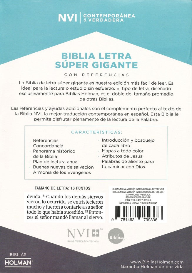 NVI: SANTA BIBLIA LETRA GIGANTE