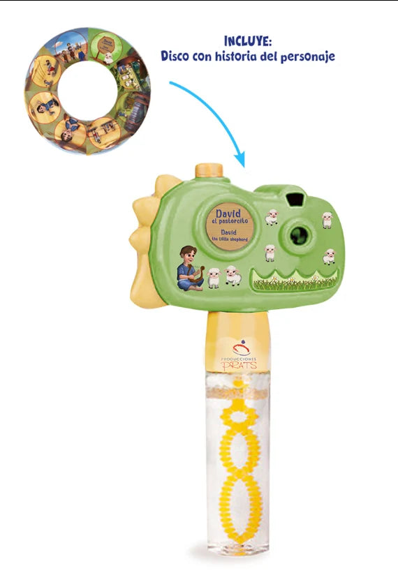 JUEGO 3 EN 1: CÁMARA, PROYECTOR, BURBUJAS