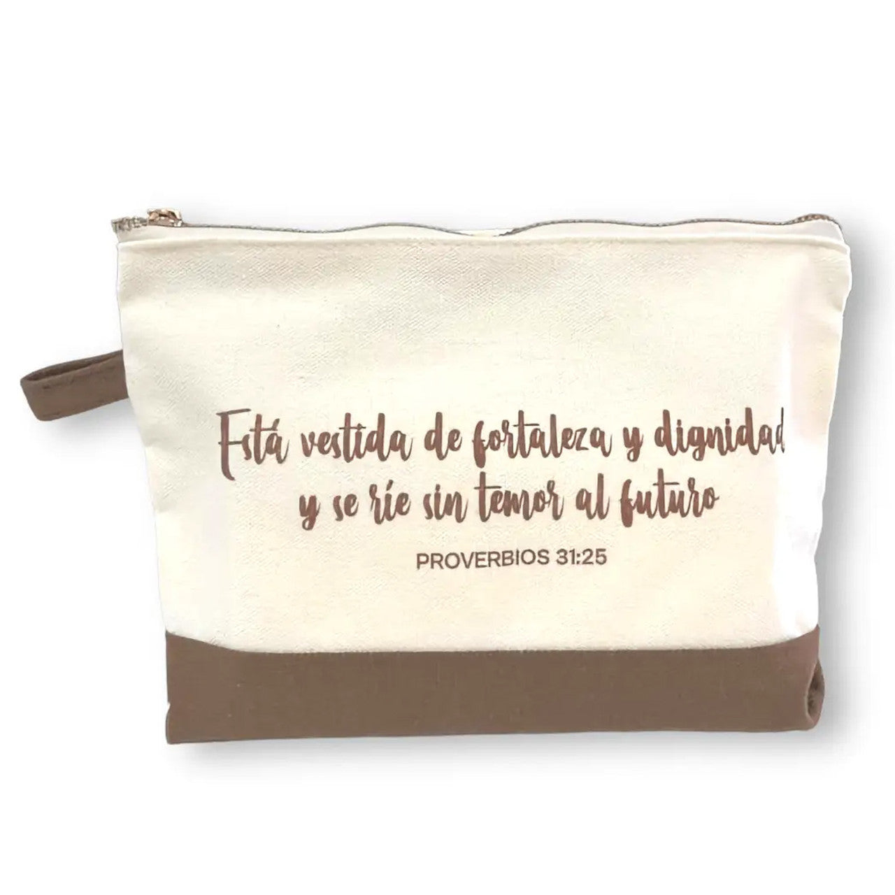 ESTUCHE DE ALGODÓN: ESTÁ VESTIDA DE FORTALEZA Y DIGNIDAD PRV. 31:25