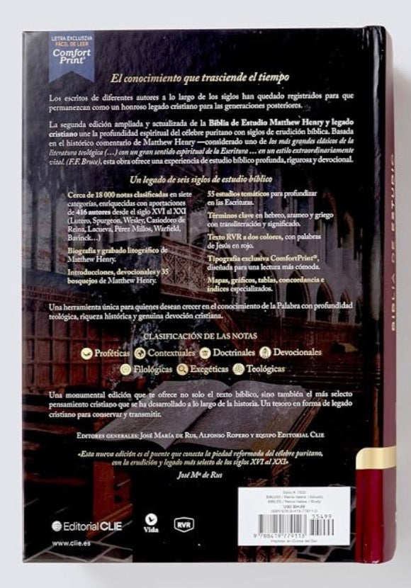 RVR: BIBLIA DE ESTUDIO: MATHEW HENRY