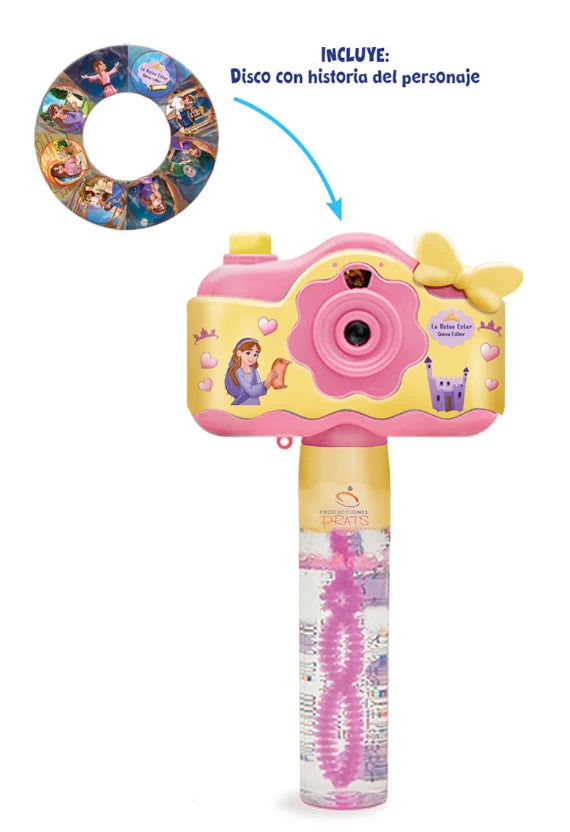 JUEGO 3 EN 1: CÁMARA, PROYECTOR, BURBUJAS