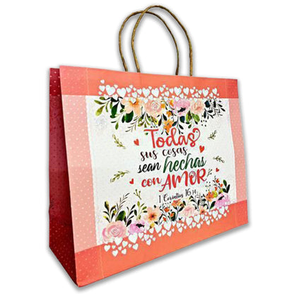 BOLSA DE REGALO: TODAS SUS COSAS SEAN HECHAS CON AMOR - 1 COR. 16:14