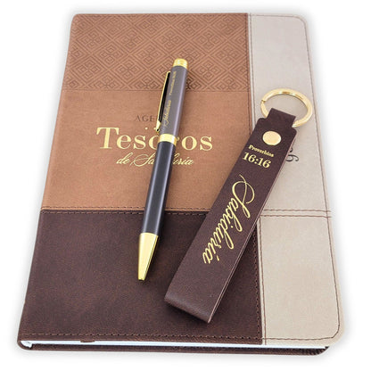 AGENDA 2026: TESOROS DE SABIDURÍA COLOR CAFÉ