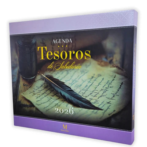 AGENDA 2026:  TESOROS DE SABIDURÍA COLOR LILA