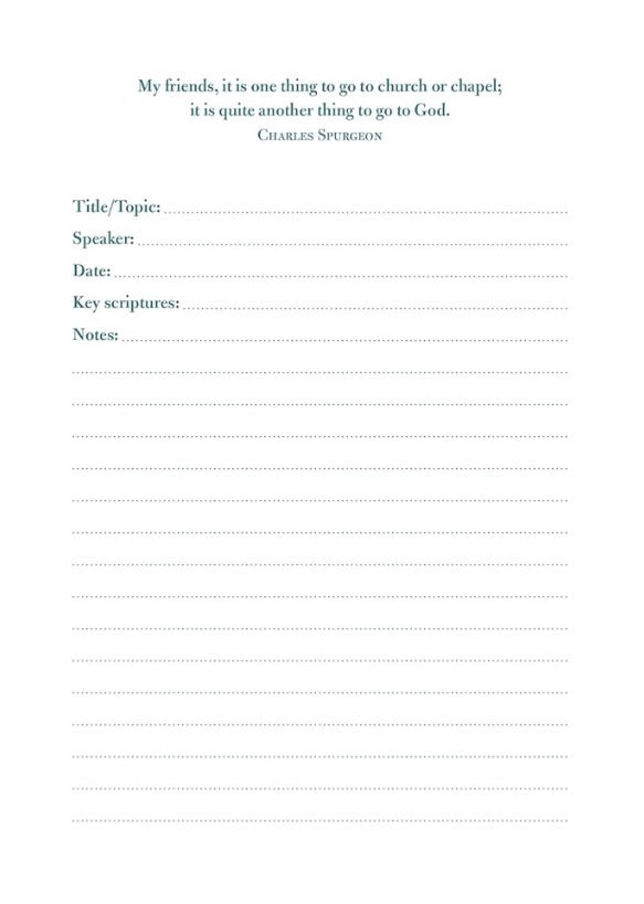 SERMON NOTES