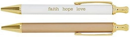 JUEGO DE BOLÍGRAFOS: FAITH HOPE LOVE