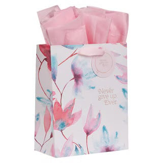 BOLSA DE REGALO: NEVER GIVE UP. EVER