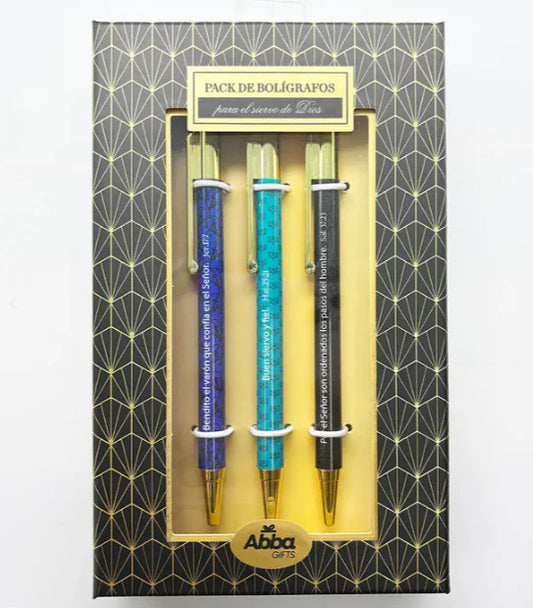 SET DE BOLÍGRAFOS: PARA EL SIERVO DE DIOS