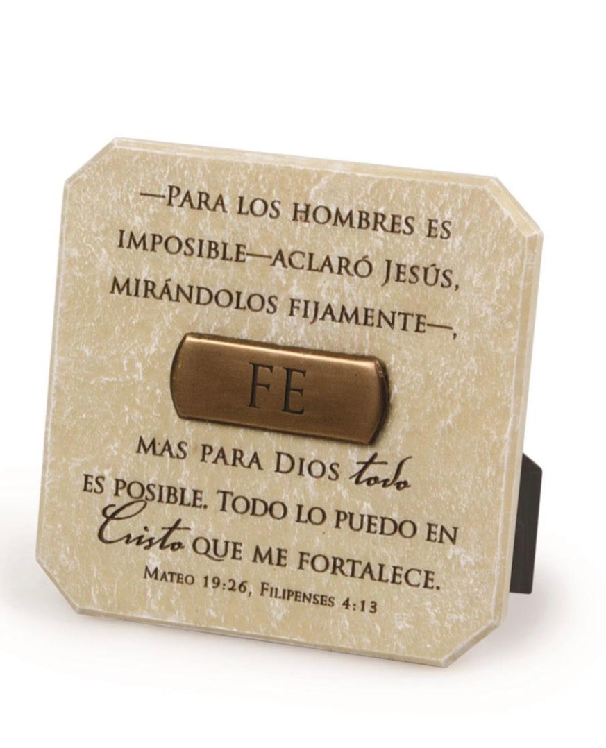PLACA CON MENSAJE EN ESPAÑOL