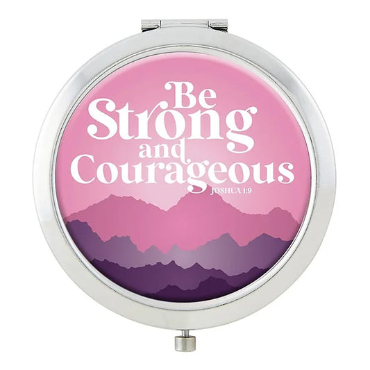 ESPEJO COMPACTO: BE STRONG & COURAGEOUS