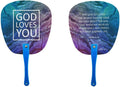 ABANICO DE MANO: GOD LOVES YOU