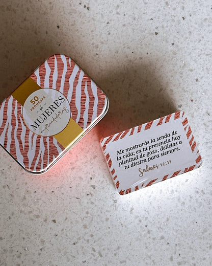 50 PROMESAS DE MUJERES: CAJA METÁLICA