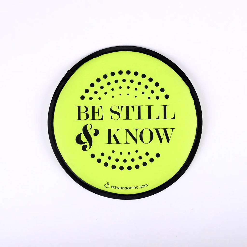 ABANICO PLEGABLE: "BE STILL & KNOW"