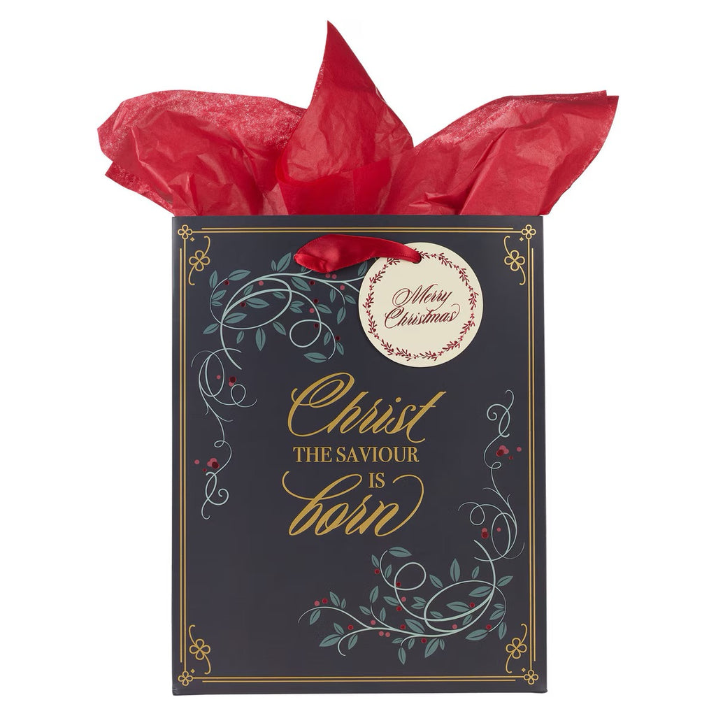 BOLSA DE REGALO NAVIDEÑA: CHRIST THE SAVIOR IS BORN