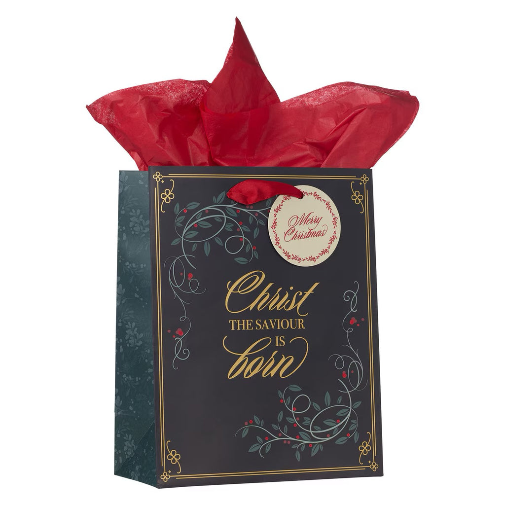 BOLSA DE REGALO NAVIDEÑA: CHRIST THE SAVIOR IS BORN