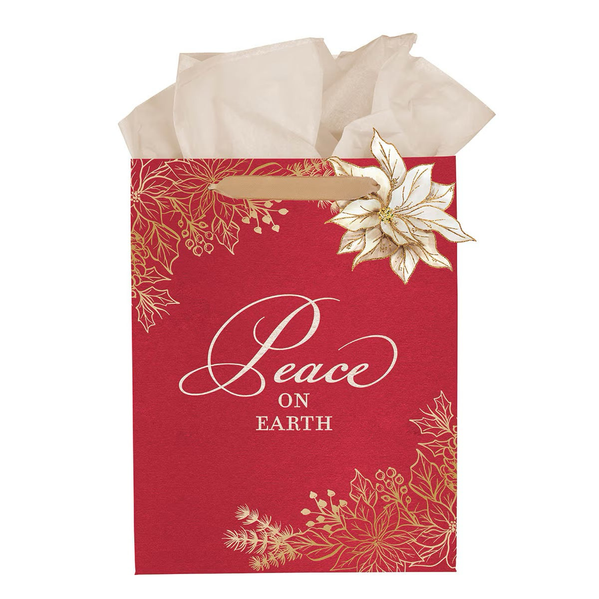 BOLSA DE REGALO NAVIDEÑA: PEACE ON EARTH