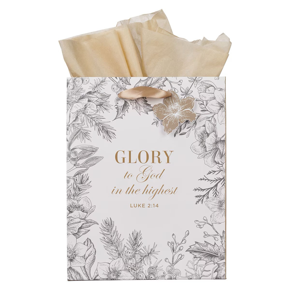 BOLSA DE REGALO NAVIDEÑA: GLORY TO GOD