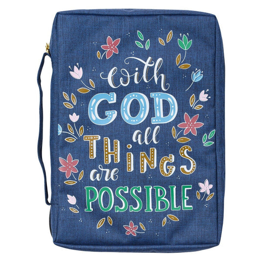 CUBIERTA PARA BIBLIA: WITH GOD ALL THINGS ARE POSSIBLE