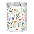 VASO CON DISEÑO DE FLORES