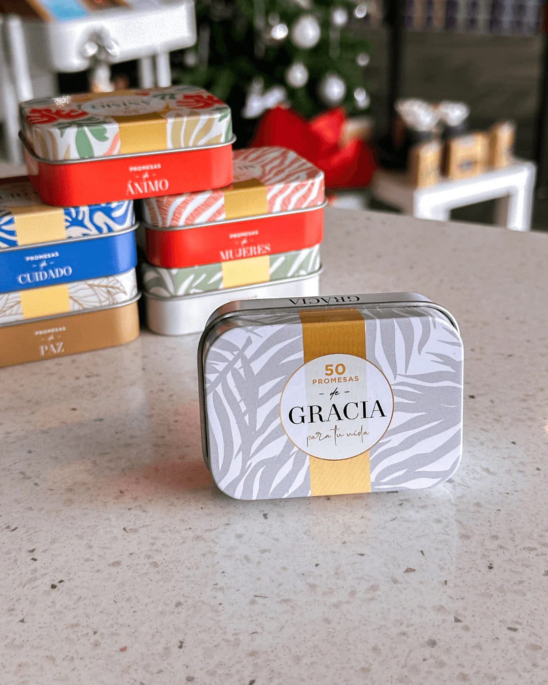 50 PROMESAS DE GRACIA: CAJA METÁLICA