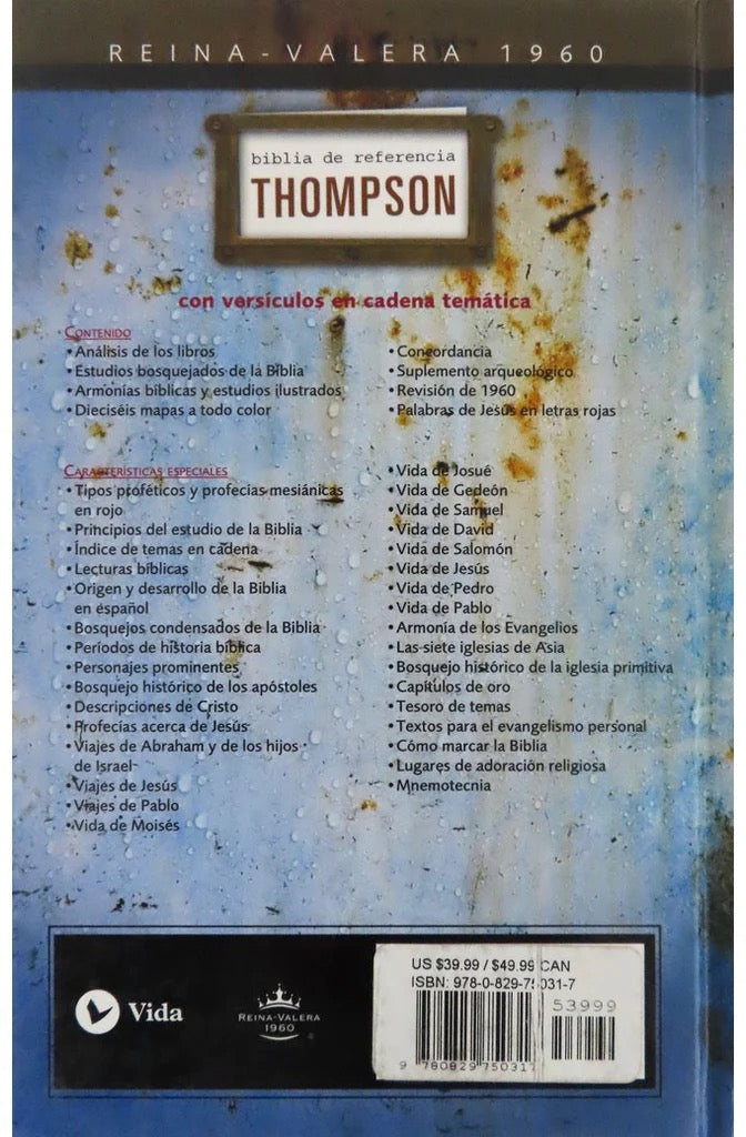 RVR60: BIBLIA DE ESTUDIO THOMPSON