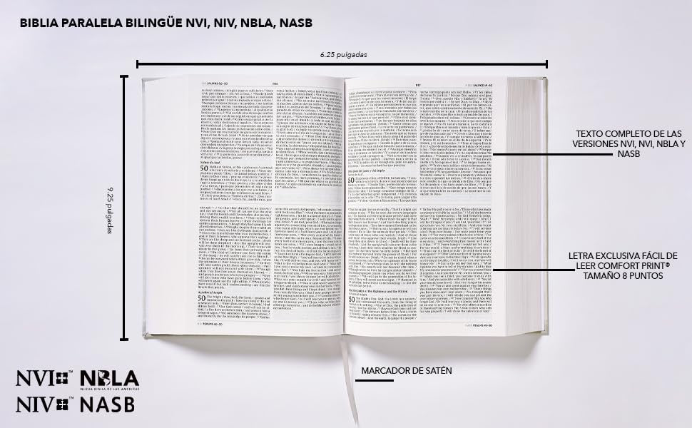 BIBLIA PALALELA: BILINGUE NVI/NASB/NBLA/NIV