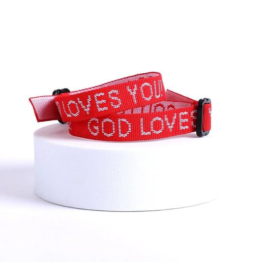 BRAZALETE:  "GOD LOVES YOU"