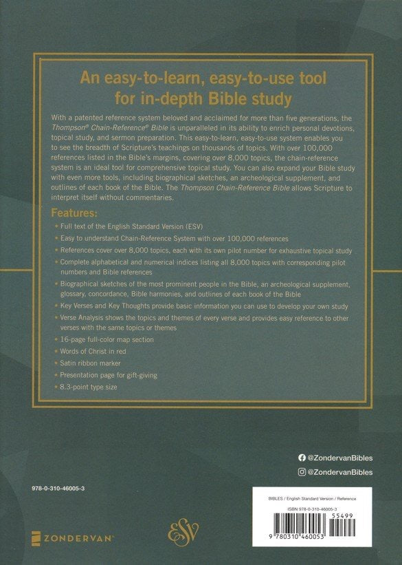 THOMPSON CHAIN REFERENCE BIBLE