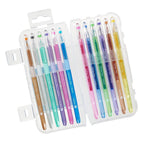 METALIC & GLITTER GEL PEN SET (12PC)