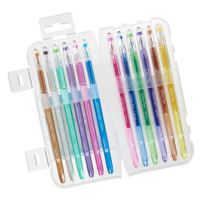 METALIC & GLITTER GEL PEN SET (12PC)