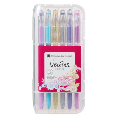 ASSORTED GEL PEN SET: 12PC