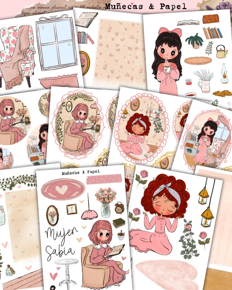 KIT STICKERS DULCE MUJER