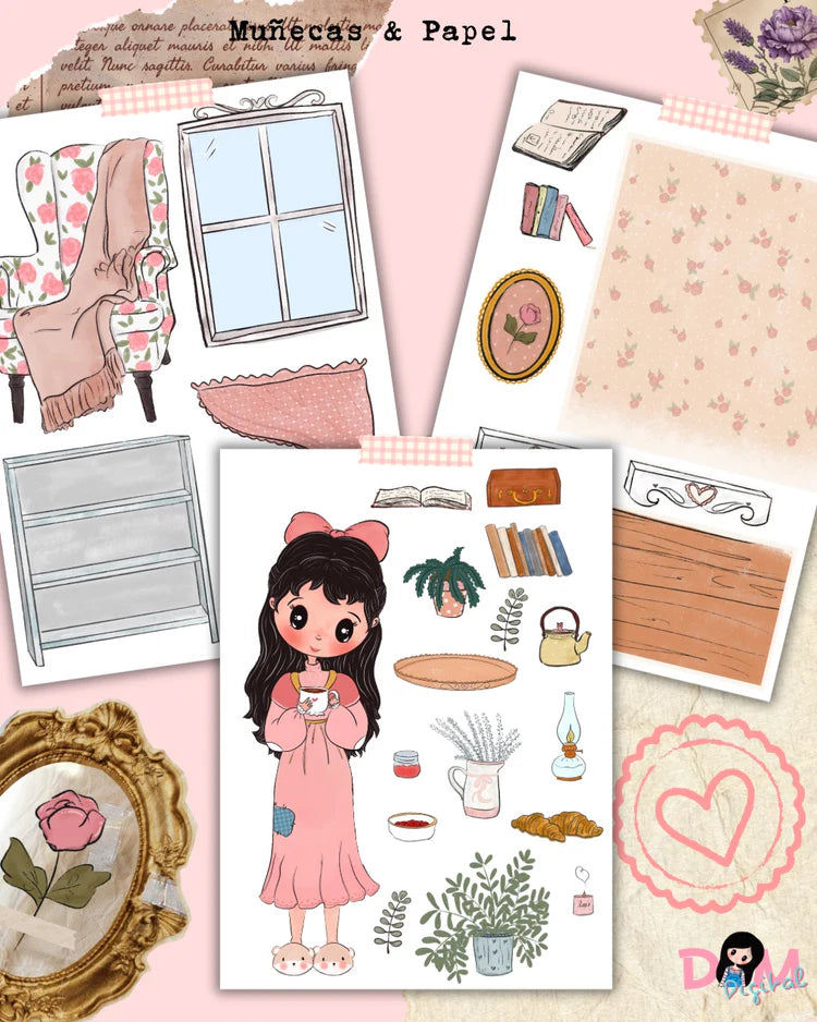 KIT STICKERS DULCE MUJER