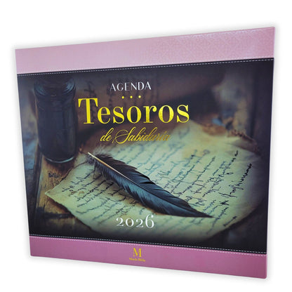 AGENDA 2026: TESOROS DE SABIDURÍA COLOR ROSA