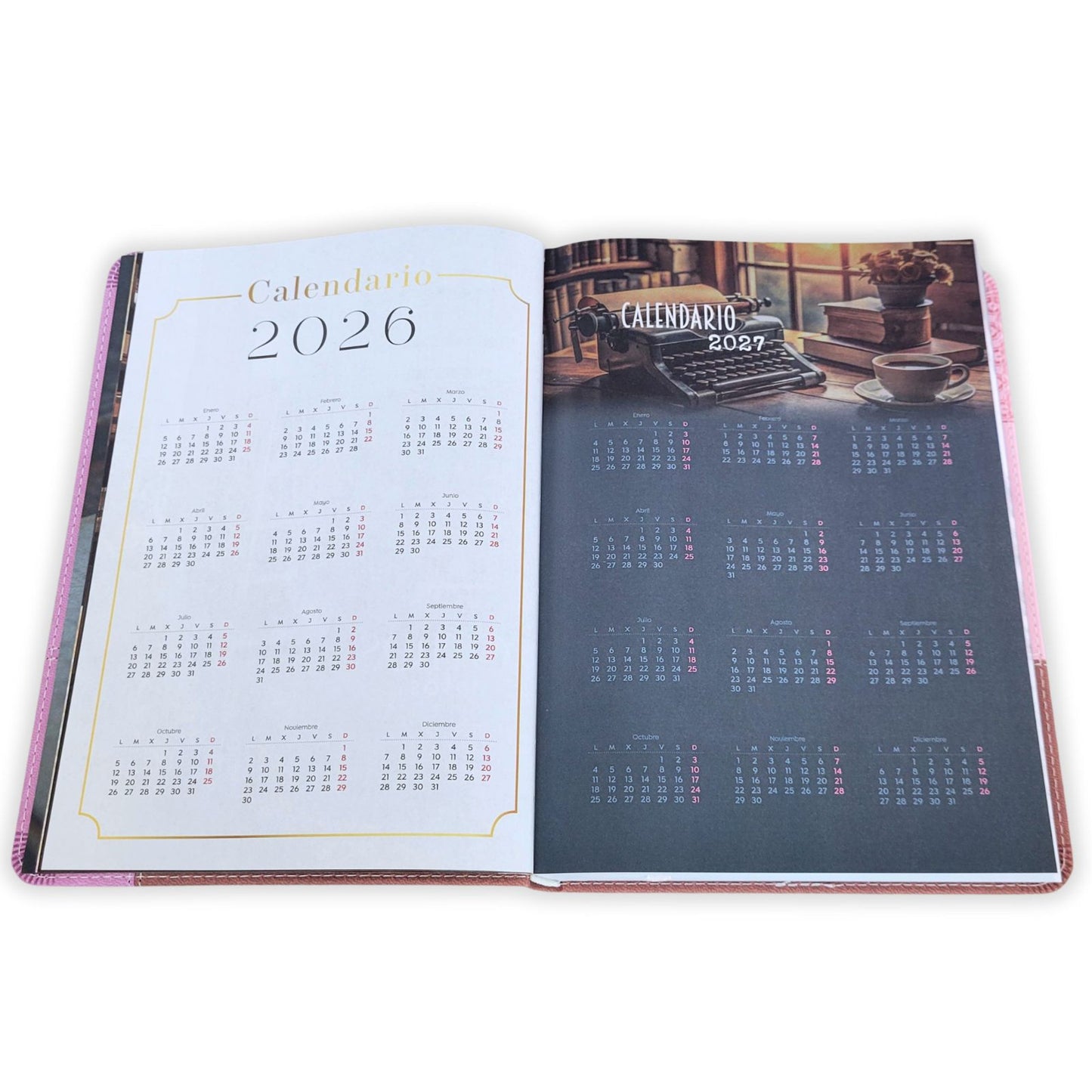 AGENDA 2026: TESOROS DE SABIDURÍA COLOR ROSA