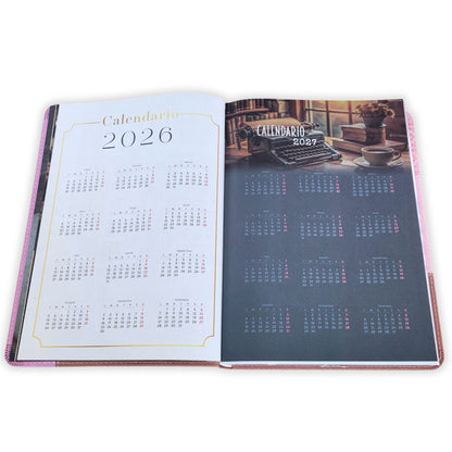 AGENDA 2026: TESOROS DE SABIDURÍA COLOR ROSA