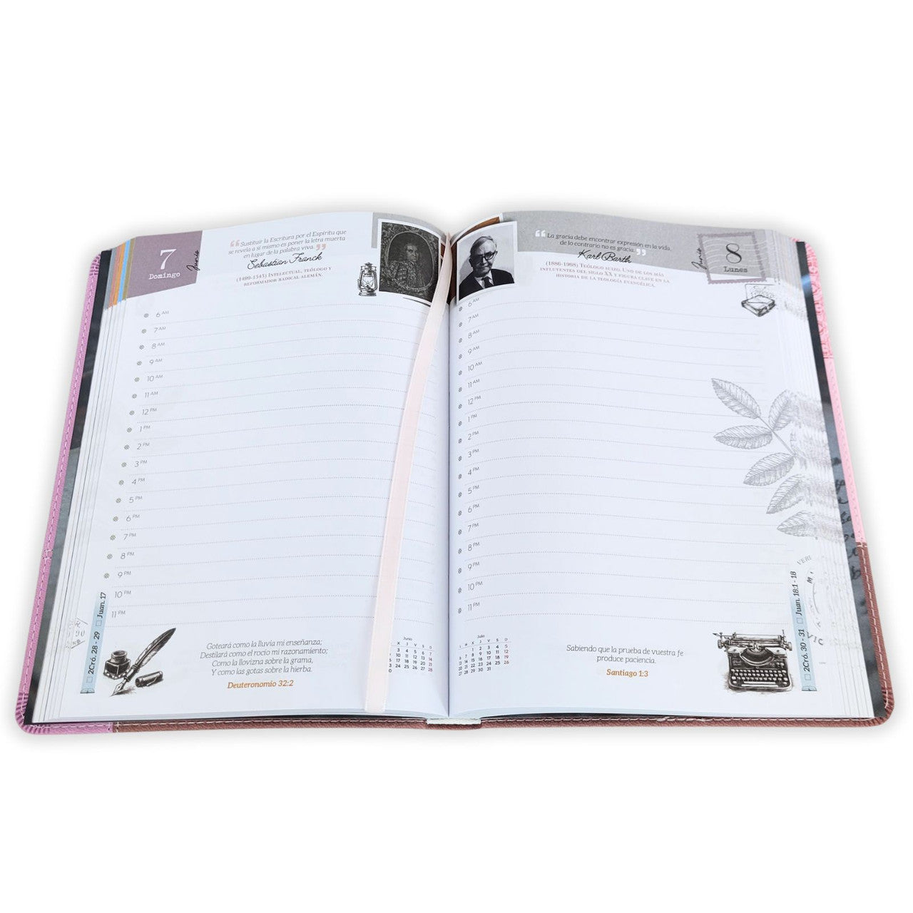 AGENDA 2026: TESOROS DE SABIDURÍA COLOR ROSA